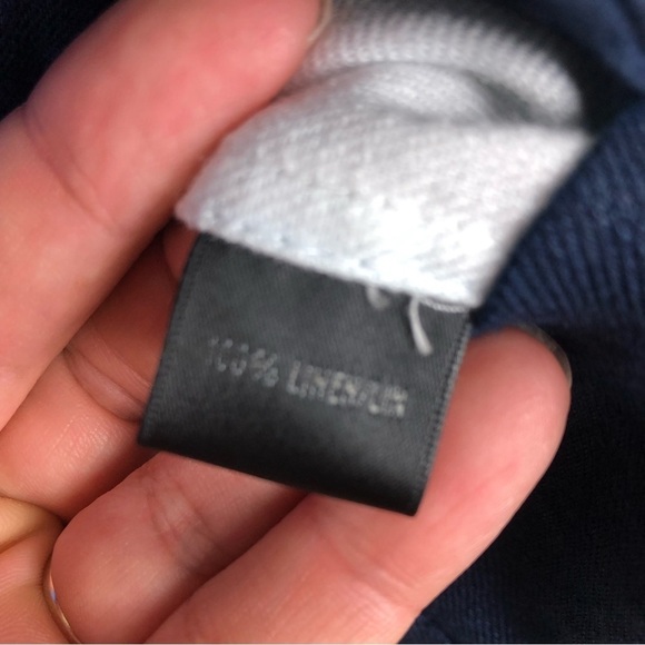 Lafayette 148 petite 100% Linen Short sleeve tie-dye blazer - Picture 7 of 11